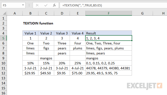 Textjoin Formula